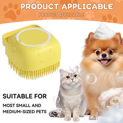 Silicone Dog Brush: Shampoo Dispenser & Pet Massage Tool