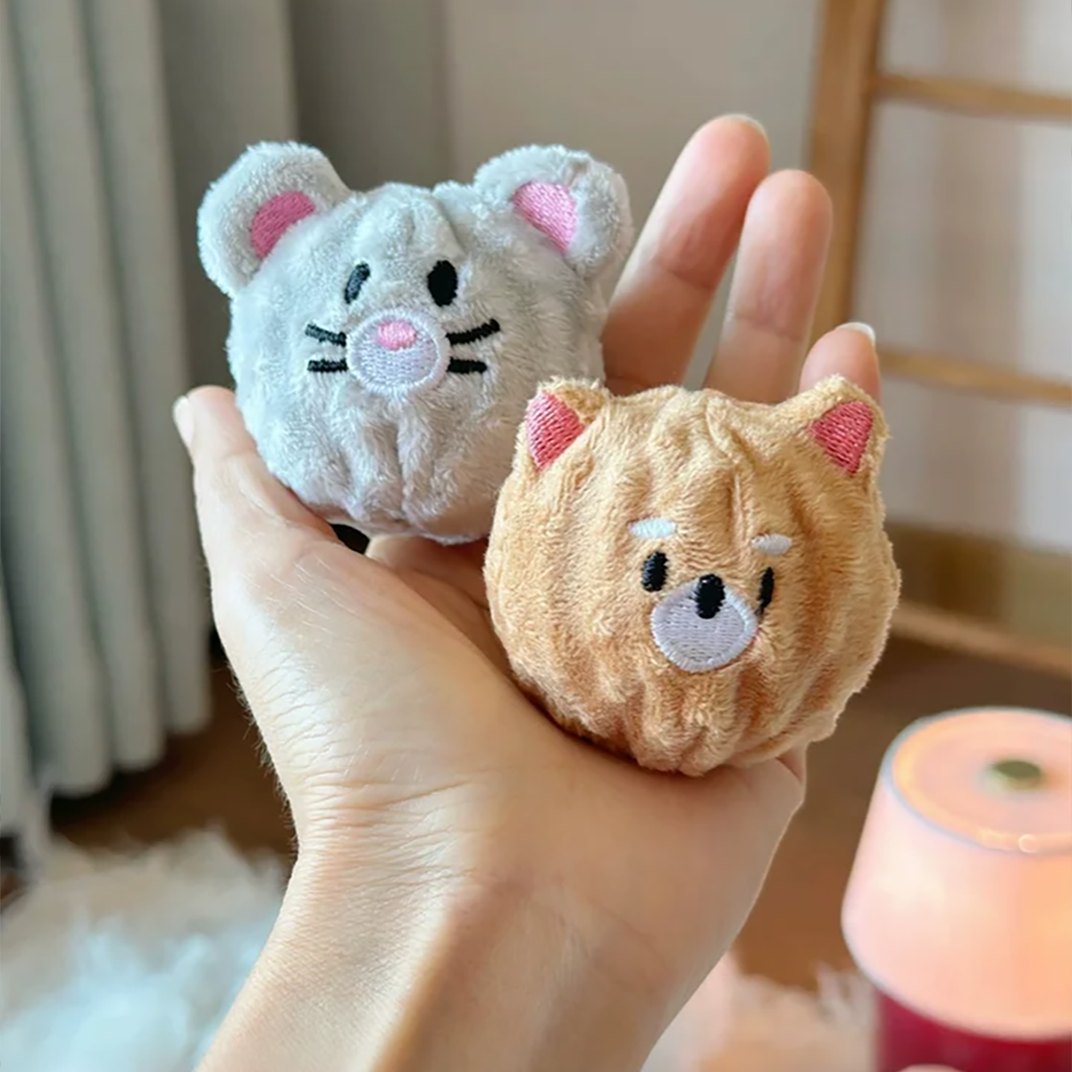 Squeaky Dog Toy: Spiked Chew Toy for Small Dogs & Cats