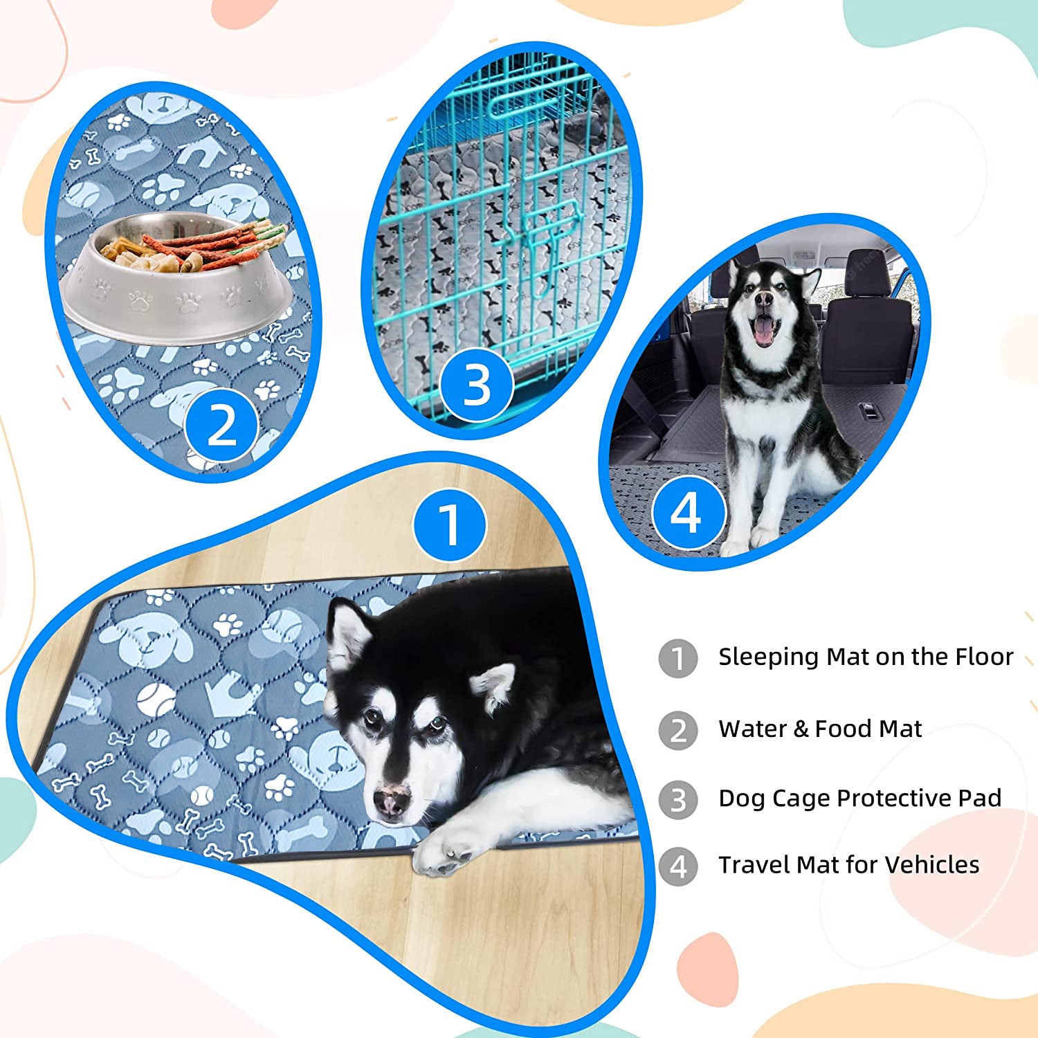 Pet Pee Pads: Large Reusable Dog Pee Pads - Absorbent & Leak-Proof