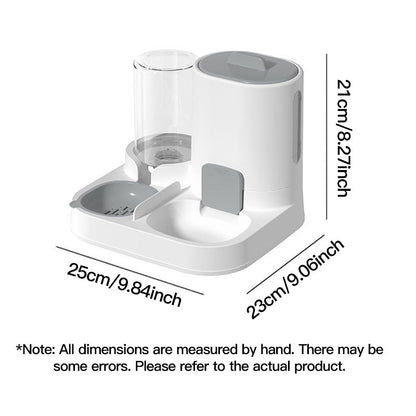 Automatic Cat Water Dispenser & Feeder - Spill-Proof Design