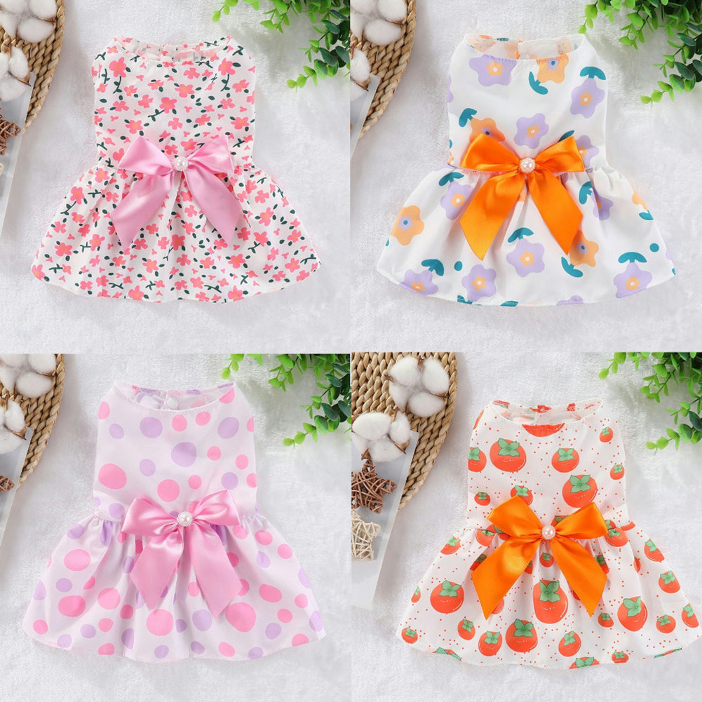 Dog Dresses: Soft Floral Outfit for Cats & Dogs