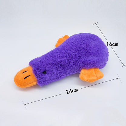 Pet Dog Toys: Plush Duck Toy - Squeaky Fun for Small Dogs & Cats