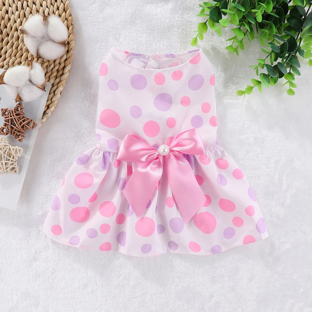 Dog Dresses: Soft Floral Outfit for Cats & Dogs
