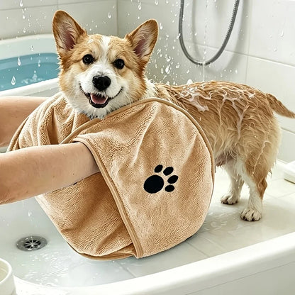Pet Drying Towel for Dog Cat, Super Absorbent Soft Puppy Kitten Bath Towel, Household Pet Shower Cleaning Supplies